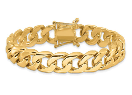 14K gold curb link chain, alternate view