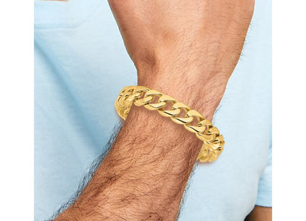 14K gold curb link chain, another view