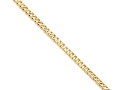 14K gold curb link bracelet, alternate view