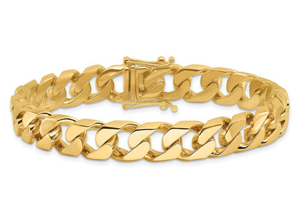 14K gold curb link bracelet, another view