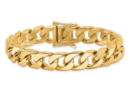 14K gold curb link chain, alternate view