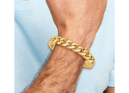 14K gold curb link chain, another view