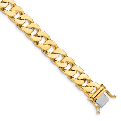 14K gold box link necklace
