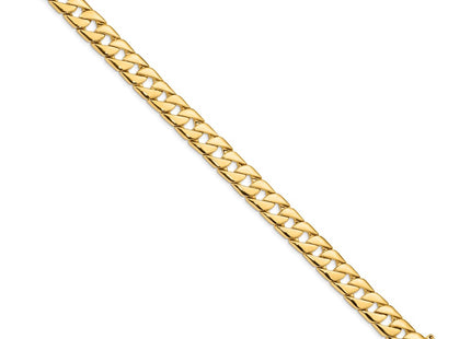 14K gold box link bracelet, alternate view