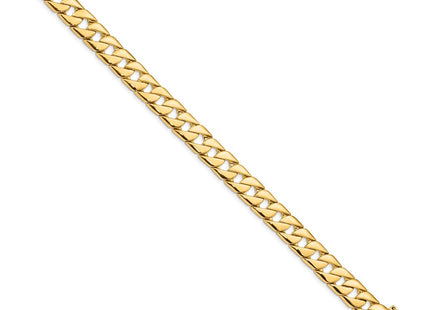 14K Hand Polished Fancy Link with Box Catch Necklace