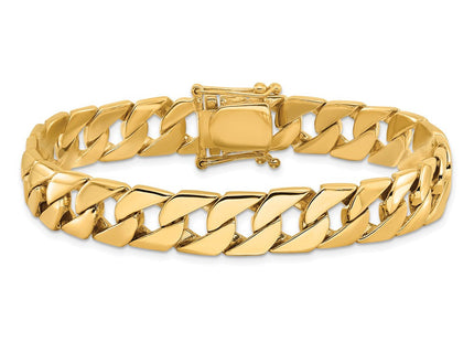14K Hand Polished Fancy Link with Box Catch Necklace
