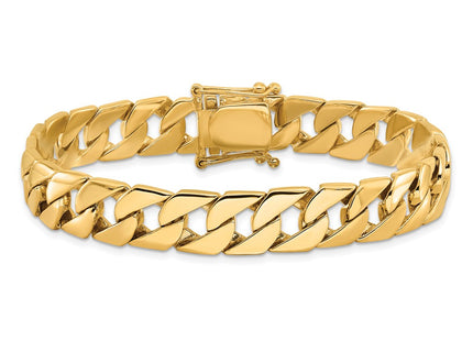 14K gold box link chain, alternate view