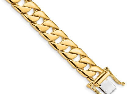 14K gold box link bracelet