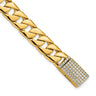 14k Hand-polished Fancy Curb Link 1.5 carat Diamond Clasp Bracelet