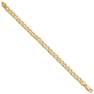 14K Hand Polished Fancy Link with Lobster Clasp Chain (per inch) (Style LK147)
