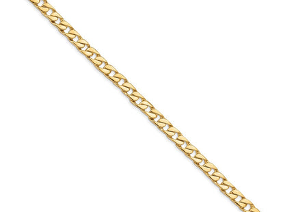14K Hand Polished Fancy Link with Lobster Clasp Necklace