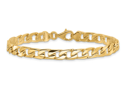 14K Hand Polished Fancy Link with Lobster Clasp Chain (per inch), 1 x 6.5mm