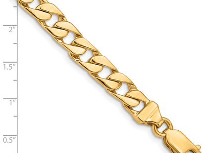 14K Hand Polished Fancy Link with Lobster Clasp Chain (per inch), 1 x 6.5mm