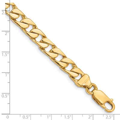 14K Hand Polished Fancy Link with Lobster Clasp Necklace, 18 x 6.5mm