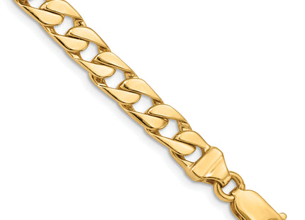 14K Hand Polished Fancy Link with Lobster Clasp Necklace, 18 x 6.5mm