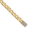 14k Hand-polished Fancy Curb Link 1.45 carat Diamond Clasp Bracelet