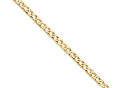 14K gold box link chain, alternate view