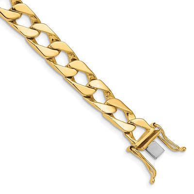 14K Hand Polished Fancy Link with Box Catch Clasp Necklace, 20 x 7.9mm