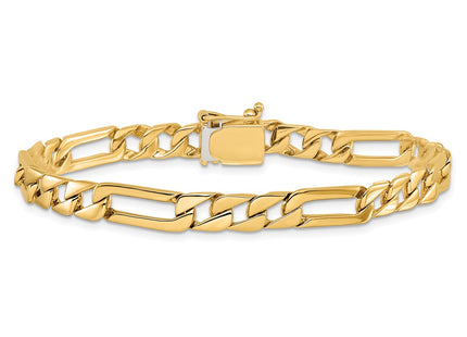 14K gold figaro link chain, another view
