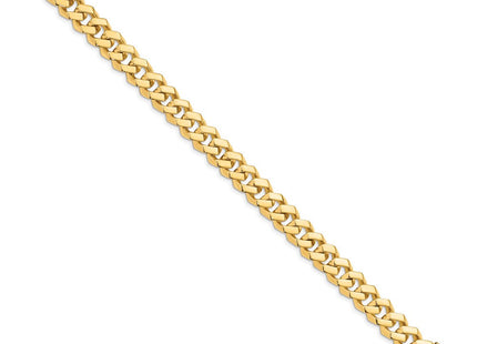 14K gold box link chain, alternate view