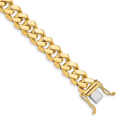 14K Hand Polished Fancy Link with Box Catch Clasp Necklace, 20 x 10mm