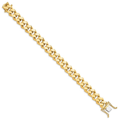 14K Hand Polished Fancy Link with Box Catch Clasp Necklace, 20 x 11.5mm