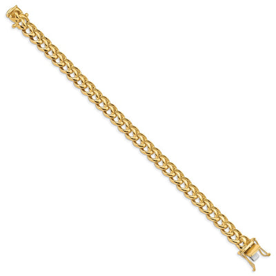 14K Hand Polished Fancy Link with Box Catch Clasp Necklace, 20 x 8.6mm