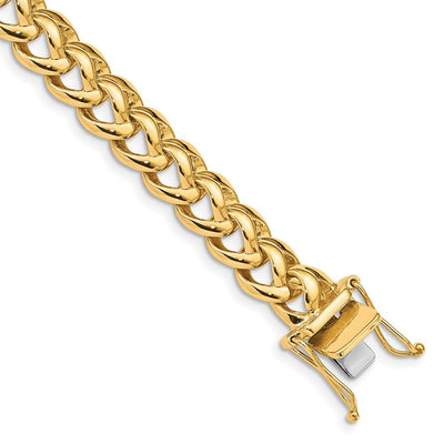 14K Hand Polished Fancy Link with Box Catch Clasp Necklace, 20 x 8.6mm