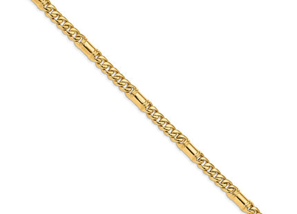 14K gold box link chain, alternate view