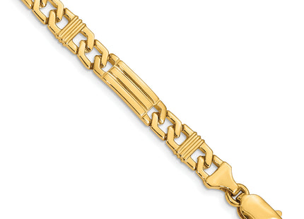 14K Hand Polished Fancy Link with Lobster Clasp Chain (per inch), 1 x 7mm (K201)