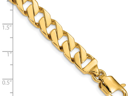 14K Hand Polished Fancy Link with Lobster Clasp Chain (per inch), 1 x 8.5mm