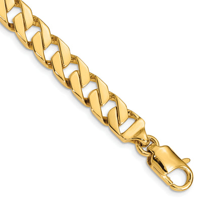 14K Hand Polished Fancy Link with Lobster Clasp Necklace, 20 x 8.5mm