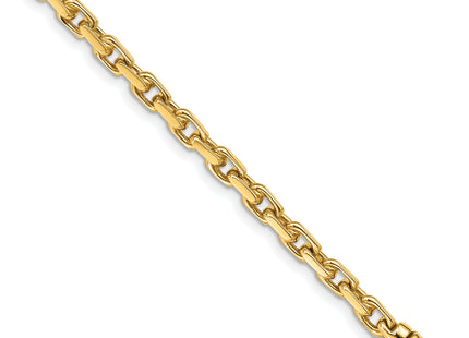 14K Hand Polished Fancy Link with Lobster Clasp Necklace, 18 x 4.2mm