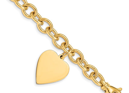 14K gold heart bracelet