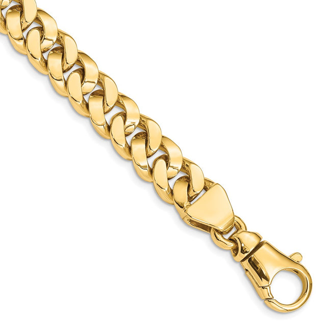 14K Hand Polished Fancy Link with Fancy Lobster Clasp Chain (per inch), 1 x 10mm