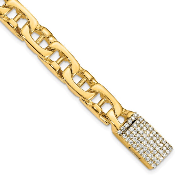 14k Yellow Gold Bracelets Style LK409DIA - Classique Jewelry Inc.