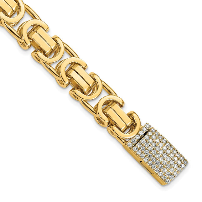14k Yellow Gold Bracelets Style LK415DIA - Classique Jewelry Inc.