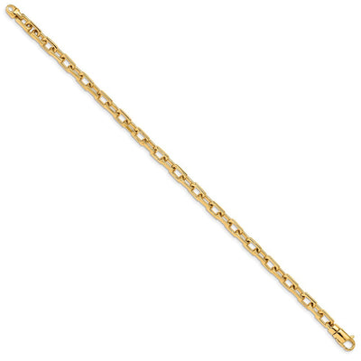 14K Hand Polished Fancy Link with Lobster Clasp Necklace, 18 x 5mm