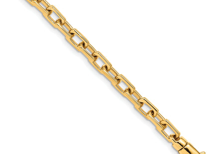 14K Hand Polished Fancy Link with Lobster Clasp Necklace, 18 x 5mm