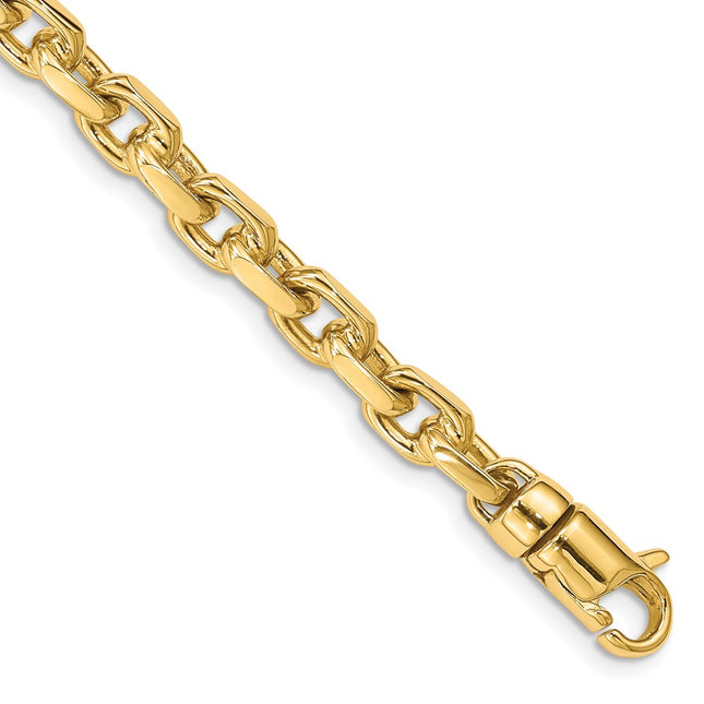 14K Hand Polished Fancy Link with Lobster Clasp Chain, 20 x 5.9mm