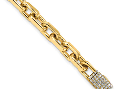 14k Yellow Gold Bracelets Style LK440DIA - Classique Jewelry Inc.
