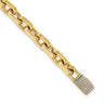 14k Hand-polished Fancy Cable Link 1.8 carat Diamond Clasp 8. Bracelet
