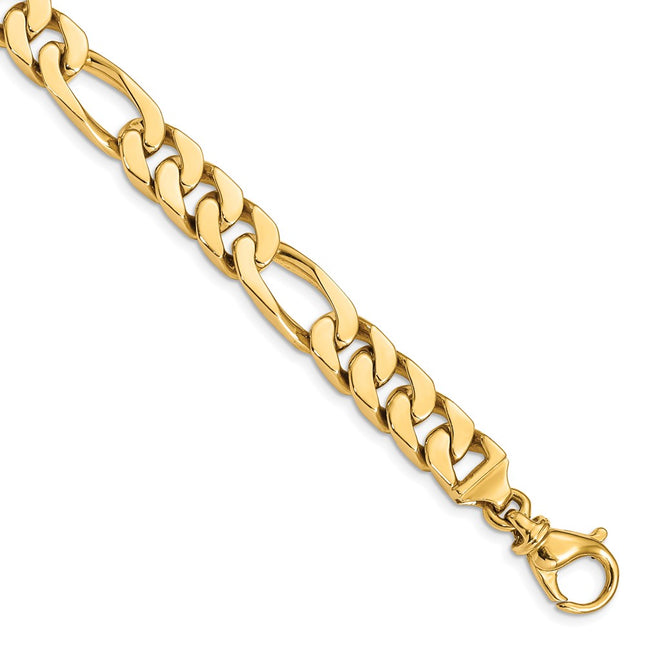 14K Hand Polished Fancy Link with Fancy Lobster Clasp Chain (per inch), 1 x 9.2mm