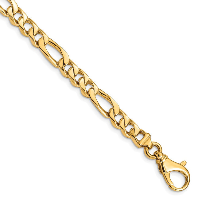 14K Hand Polished Fancy Link with Fancy Lobster Clasp Chain (per inch), 1 x 6.5mm (K461)