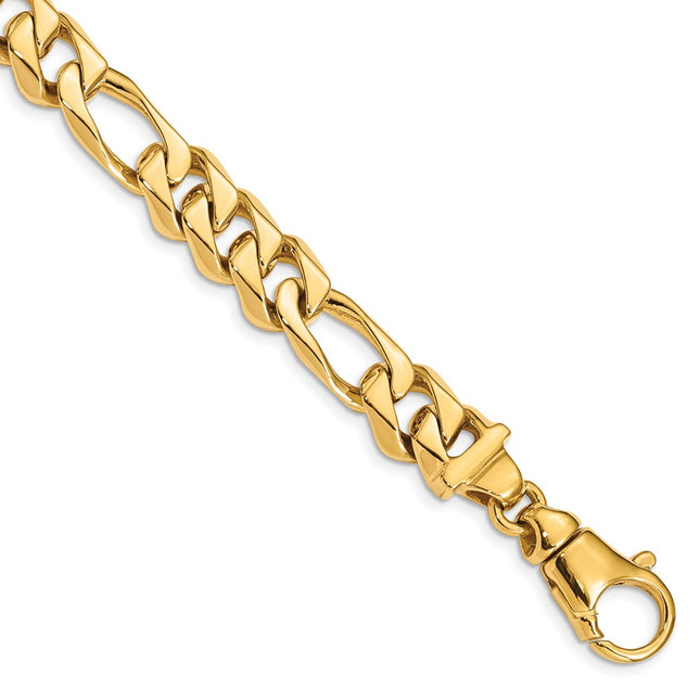 14K Hand Polished Fancy Link with Fancy Lobster Clasp Chain (per inch), 1 x 10.9mm