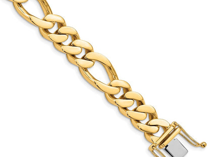 14K 8. Hand Polished Figaro Link with Box Catch Necklace