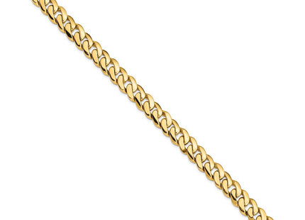14k Hand-polished Fancy Curb Link Diamond Clasp Bracelet with Carat Weight Variations (Style LK469DIA-8.5)