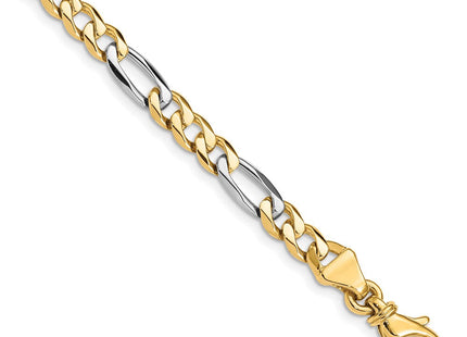14K Two-tone Hand Polished Fancy Link with Fancy Lobster Clasp Necklace