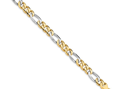 14K Two-tone Hand Polished Fancy Link with Fancy Lobster Clasp Necklace