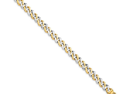 14K Two-tone Hand Polished Fancy Link with Fancy Lobster Clasp Necklace
